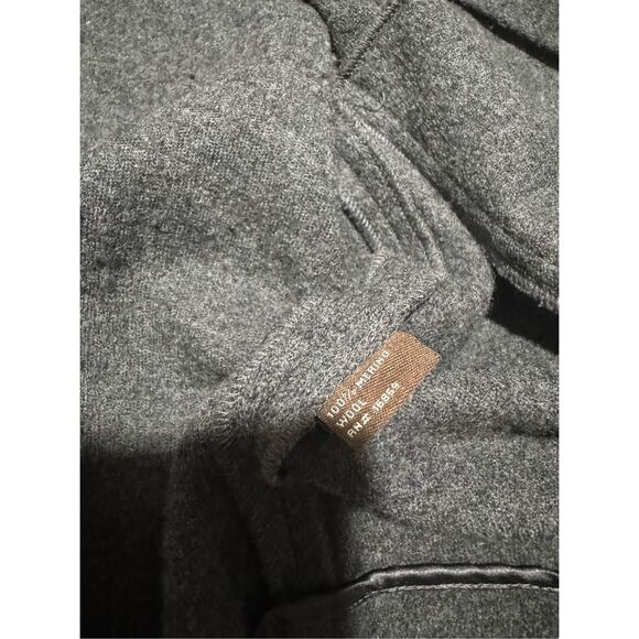 J.McLaughlin 100% merino wool gray long sweater tie for waist button front XL - Picture 6 of 9